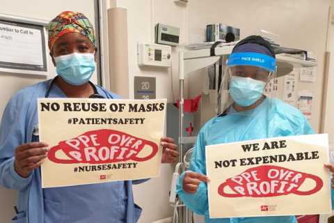 Nurses demand fresh PPE from Medstar Washington Hospital Center