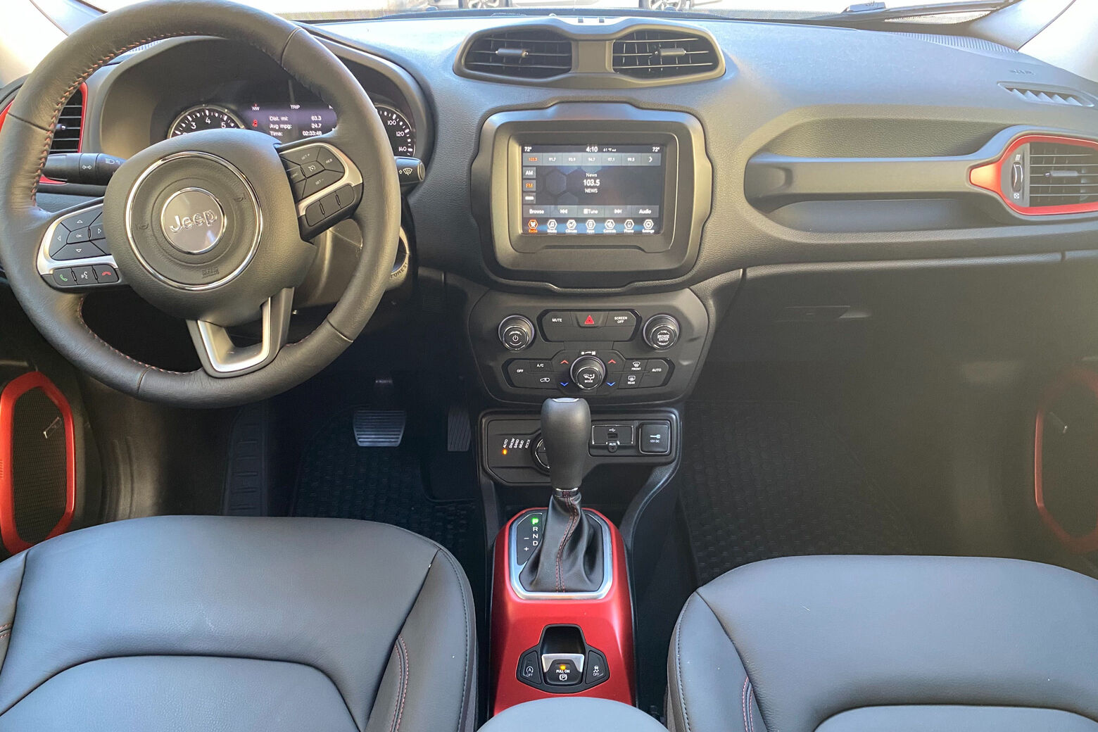 Interior of the Jeep Renegade