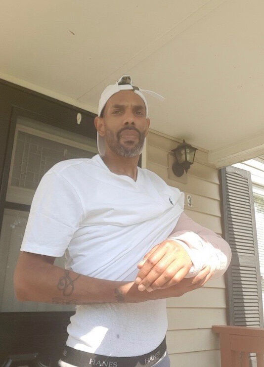 Larry Calhoun, 37, of Forestville, Maryland, quickly built a Twitter following earlier this year by reporting on area shootings. He was shot in the arm on July 16. (Courtesy Larry Calhoun)