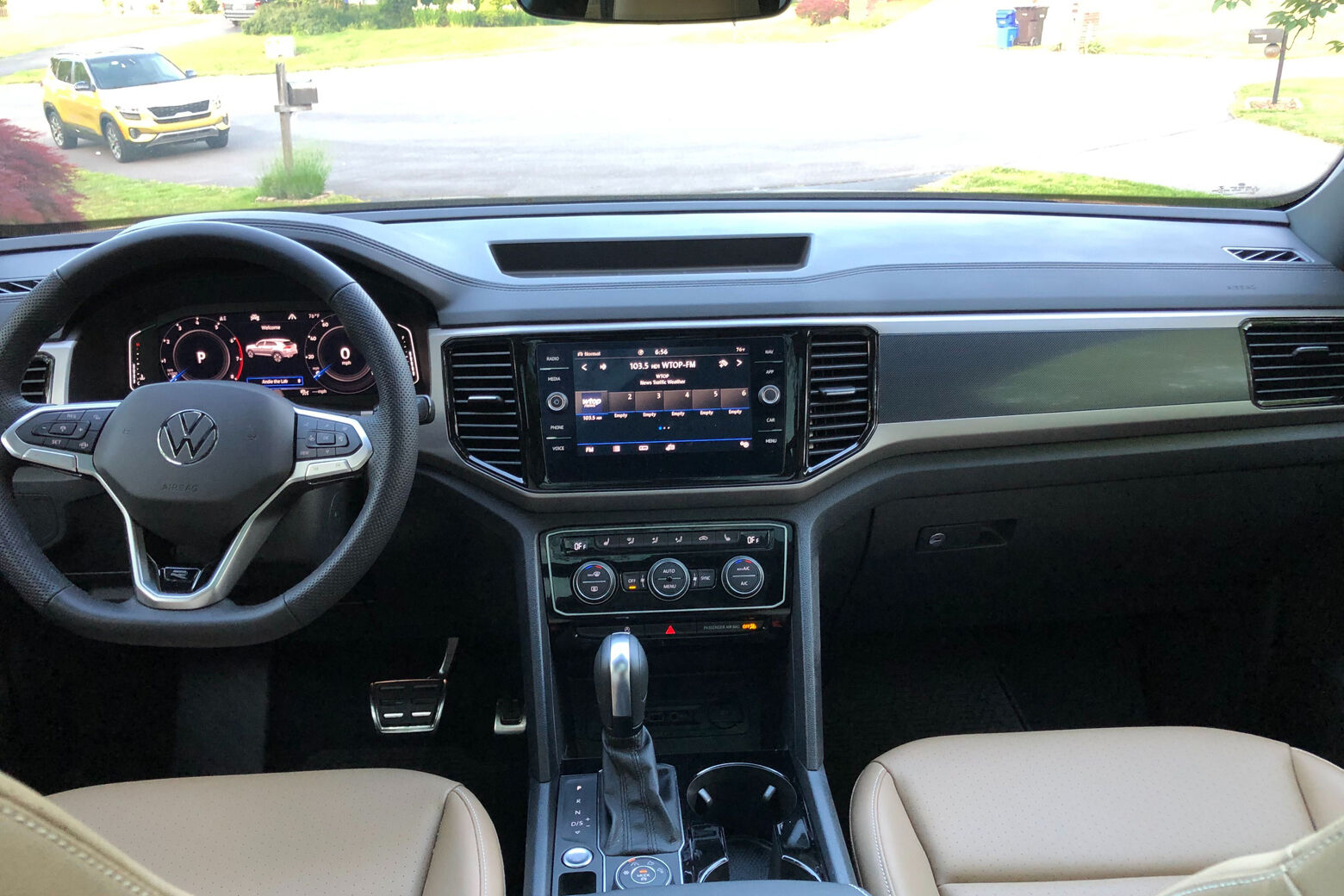 Digital controls of Interior of the 2020 VW Atlas Cross Sport