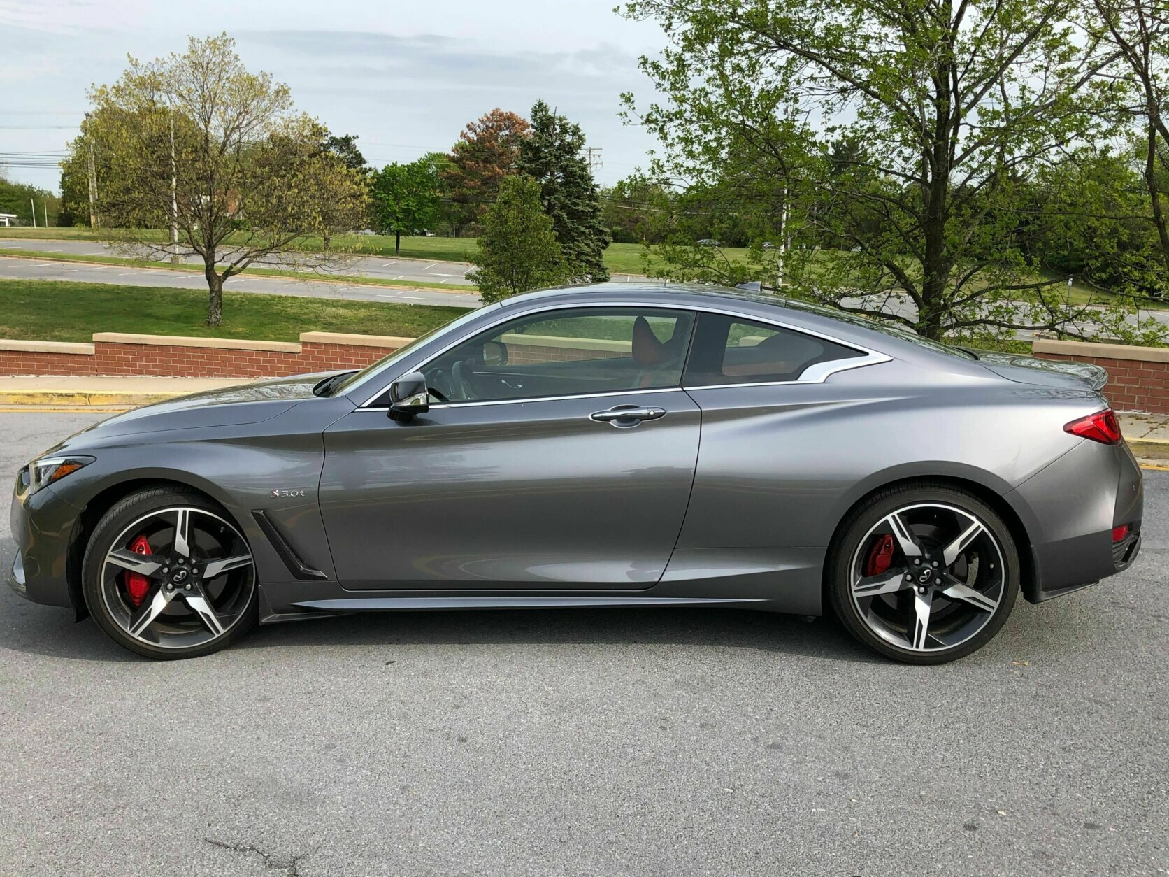 Exterior of the 2020 Infiniti Q60 Red Sport