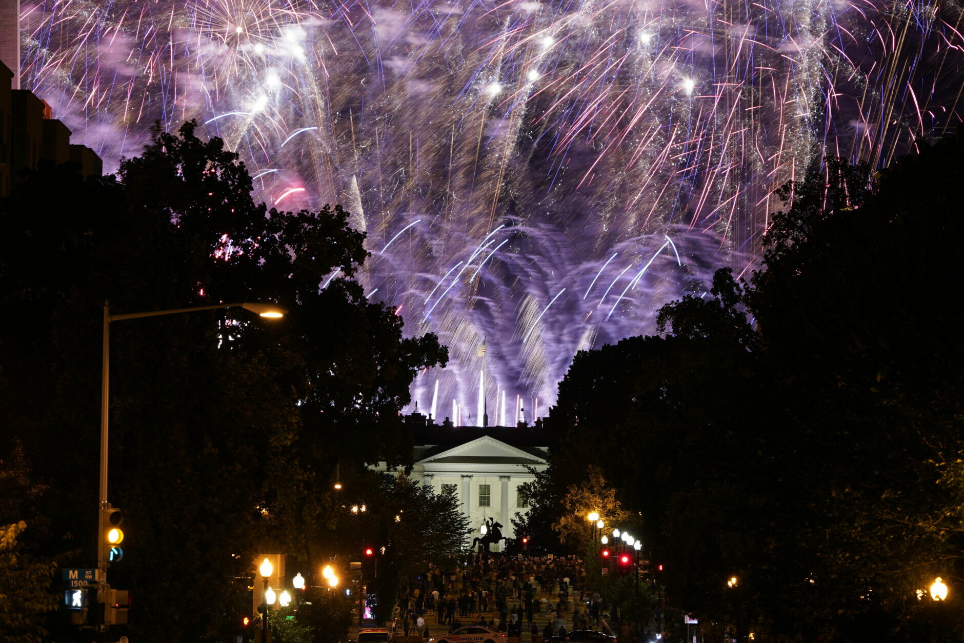Fireworks light up the sky over Washington after President Donald Trump delivered his acceptance speech at the White House to the 2020 Republican National Convention, Thursday, Aug. 27, 2020. (AP Photo/J. Scott Applewhite)