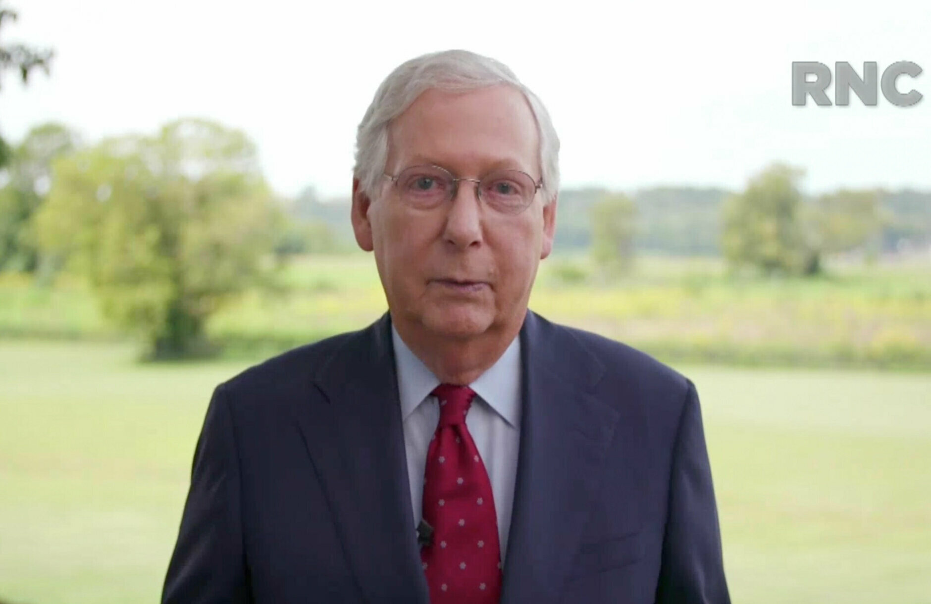 CHARLOTTE, NC - AUGUST 27: (EDITORIAL USE ONLY) In this screenshot from the RNC’s livestream of the 2020 Republican National Convention, U.S. Senate Majority Leader Mitch McConnell (R-KY) addresses the virtual convention on August 27, 2020. The convention is being held virtually due to the coronavirus pandemic but will include speeches from various locations including Charlotte, North Carolina and Washington, DC. (Photo Courtesy of the Committee on Arrangements for the 2020 Republican National Committee via Getty Images)