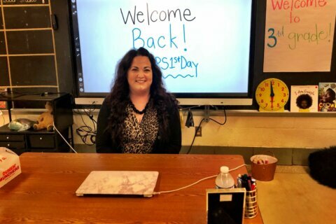 As distance learning starts, Maryland teacher returns to empty classroom