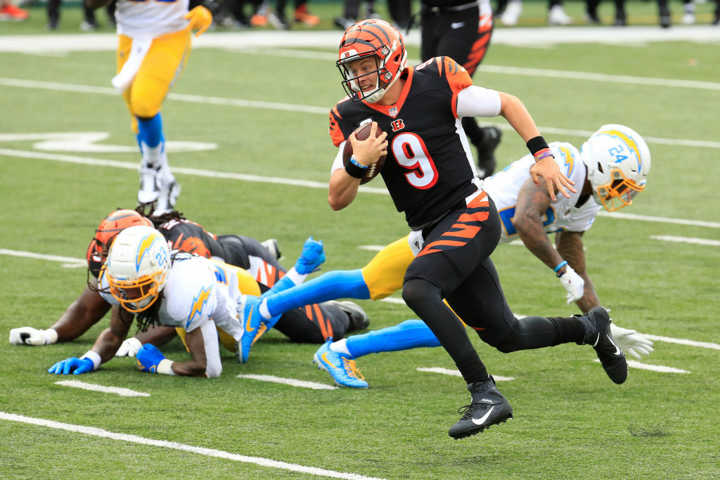 <p><b><i>Chargers 16</i></b><br />
<b><i>Bengals 13</i></b></p>
<p>Get used to this, Cincinnati. Joe Burrow is good — but not good enough to outrun decades of ineptitude. Not yet, anyway.</p>
