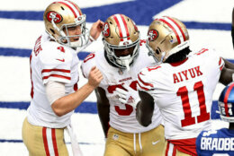 <p><b><i>49ers 36</i></b><br />
<b><i>Giants 9</i></b></p>
<p>How bad are the Giants? A 49ers offense quarterbacked by Nick Mullens didn&#8217;t have to punt and the defense kept Big Blue out of the red zone, let alone the end zone &#8212; all in <a href="https://profootballtalk.nbcsports.com/2020/09/23/trent-williams-admits-he-will-have-turf-on-his-mind-sunday/">a stadium that was a house of horrors for San Francisco just last week</a>. There&#8217;s rebuilding, and there&#8217;s &#8230; whatever New York is doing.</p>
