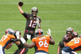 <p><b><i>Bucs 28</i></b><br />
<b><i>Broncos 10</i></b></p>
<p>Fun fact: Brett Rypien made his NFL debut coming off the bench in a blowout loss to play quarterback opposite Tom Brady, whose first start in 2001 came against the Colts on a day when Brett&#8217;s uncle &#8212; former Washington Super Bowl MVP Mark Rypien &#8212; came off the bench to play quarterback opposite Brady at the end of a blowout loss. The circle of life is incredible, especially for really old athletes.</p>
