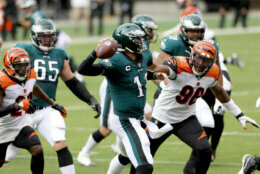<p><b><i>Bengals 23</i></b><br />
<b><i>Eagles 23 (OT)</i></b></p>
<p>Philadelphia had fireable offenses all around: <a href="https://sports.yahoo.com/doug-pedersons-bizarre-explanation-bizarre-003500461.html">Doug Pederson&#8217;s overtime punt decision</a> is mind-numbingly stupid by any metric and if Carson Wentz&#8217;s 62.8 QB rating in a virtual must-win game is <a href="https://profootballtalk.nbcsports.com/2020/09/23/carson-wentz-im-as-confident-in-myself-as-ive-ever-been/">playing confidently</a>, I&#8217;d hate to see him when he&#8217;s doubting himself. It&#8217;s becoming obvious the Eagles&#8217; 2017 Super Bowl was a once-in-a-lifetime outlier.</p>
