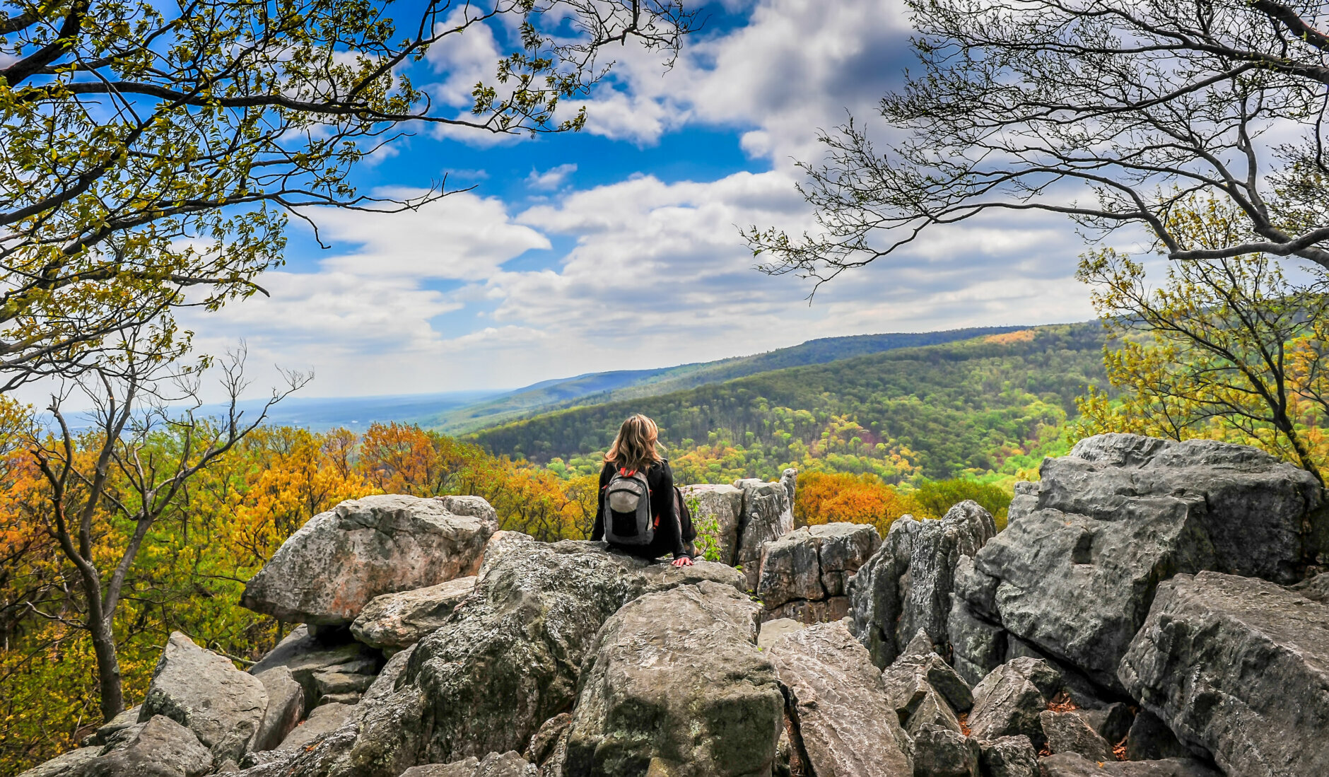 <h3>Hiking and leaf peeping</h3>
<p>The D.C. area is amazingly well stocked with beautiful trails that offer easy strolls and more challenging hikes.</p>
<p>With falling temperatures and the soon-to-change foliage, getting out for a hike is great option that carries a low risk of infection.</p>
<p>Here are just a few good options nearby:</p>
<h3>Annapolis Rock</h3>
<p>Tucked away in South Mountain State Park, in Maryland, Annapolis Rock is a good day hike at slightly over five miles.</p>
<p>Along the way, you&#8217;ll be treated to stunning views of Greenbrier Lake and Black Rock Cliff.</p>
<p>The trail is popular among hikers, so bring a mask out on the trail in case it begins to get crowded.</p>
<h3>Shenandoah National Park</h3>
<p>Located just over an hour outside the District, Shenandoah National Park is a perfect option for those who want to catch sight of the changing leaves.</p>
<p>Whether you hop on one of the many trail heads, pull off the road for a scenic overlook or cruise the 105 miles of Skyline Drive, Shenandoah has a little something for all nature lovers.</p>
<p>Keep in mind that some of the trails can get crowded at times, so be aware of your surroundings and bring a mask just in case.</p>
<p><strong>Popular trails:</strong></p>
<ul>
<li><a href="https://www.alltrails.com/trail/us/virginia/old-rag-mountain-loop-trail?ref=result-card" target="_blank" rel="noopener">Old Rag Mountain Loop</a></li>
<li><a href="https://www.alltrails.com/trail/us/virginia/dark-hollow-falls-trail?ref=result-card" target="_blank" rel="noopener">Dark Hollow Falls Trail</a></li>
<li><a href="https://www.alltrails.com/trail/us/virginia/hawksbill-gap-loop?ref=result-card" target="_blank" rel="noopener">Hawksbill Gap Loop</a></li>
<li><a href="https://www.alltrails.com/trail/us/virginia/stony-man-via-appalachian-trail?ref=result-card" target="_blank" rel="noopener">Stony Man</a></li>
</ul>
<p>For those seeking a sunset views, many of the pullouts and overlooks that face west offer stunning views of the nearby towns and valley, as well as the Shenandoah River, that complement an autumn sunset nicely.</p>
<h3>C&amp;O Canal</h3>
<p>The Chesapeake &amp; Ohio Canal runs more than 184 miles from D.C. to Cumberland, Maryland.</p>
<p>Hiking and biking along the trail is relatively easy, as it mostly follows the canal itself on fairly flat ground.</p>
<p>Those looking for a more adventurous experience can seek out the Billy Goat Trail for some rock scrambling and Potomac River views. Use caution out there, as a misstep can lead to serious injury &#8212; just ask <a href="https://wtop.com/montgomery-county/2020/09/potomac-river-safety-priority-for-montgomery-co-authorities-this-labor-day-weekend/" target="_blank" rel="noopener">Montgomery County Fire and Rescue,</a> who handle many of the emergency calls out there.</p>
<p>Great Falls is also worth a stop &#8212; viewable from either the Maryland or Virginia side of the river. Again, this area gets crowded, so bring a mask.</p>
