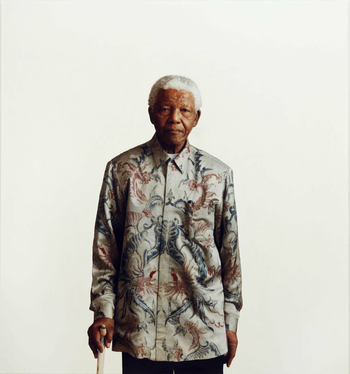 <p>This oil-on-canvas portrait of Nelson Mandela was painted by Robert McCurdy in 2009.</p>
