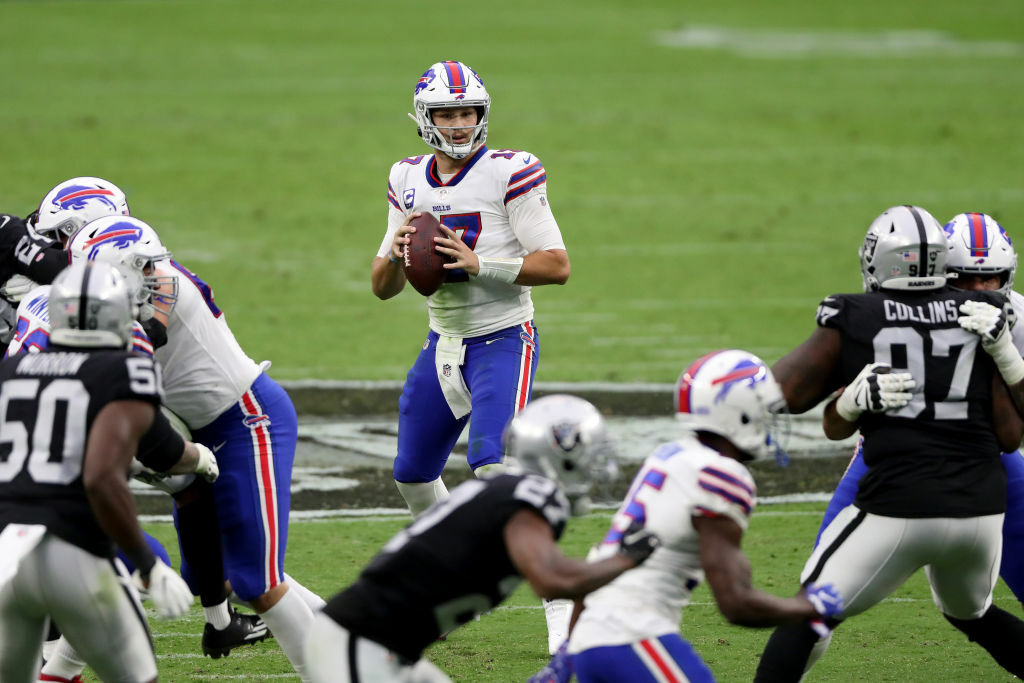 <p><b><i>Bills 30</i></b><br />
<b><i>Raiders 23</i></b></p>
<p><a href="https://wtop.com/gallery/nfl/2020-nfl-week-3-recap/">Rebirth of Roethlisberger</a>, indeed. Josh Allen shrugged off a shoulder injury to score all three of Buffalo&#8217;s touchdowns and lead the Bills to their first 4-0 start in 12 years. If that defense ever gets its act together, Buffalo could run away with the AFC East.</p>
