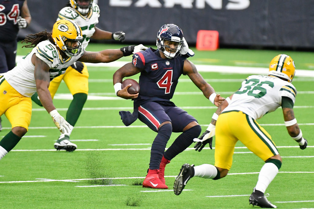 <p><b><i>Packers 35</i></b><br />
<b><i>Texans 20</i></b></p>
<p>While everyone else marvels at the Aaron Rodgers Scorched Earth Tour, I&#8217;m still trying to figure out how a team with Deshaun Watson and J.J. Watt can be so bad. If Eric Bieniemy isn&#8217;t Houston&#8217;s head coach three months from now, something is devastatingly wrong with the Texans organization.</p>
