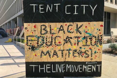 Protesters set up ‘tent city’ outside the Department of Education, demand equity in education