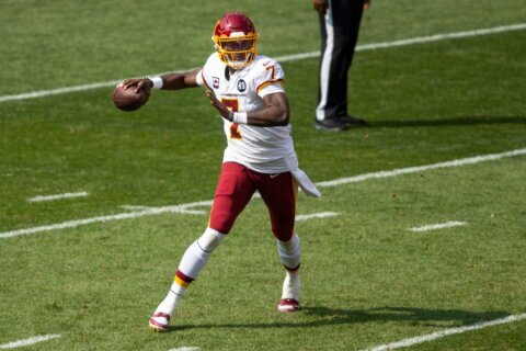 Ron Rivera says he has not quit on Dwayne Haskins despite benching