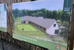 rendering of horse stable on National Mall