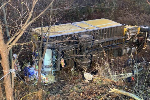 1 dead, driver rescued in Montgomery Co. after crash sends truck off road