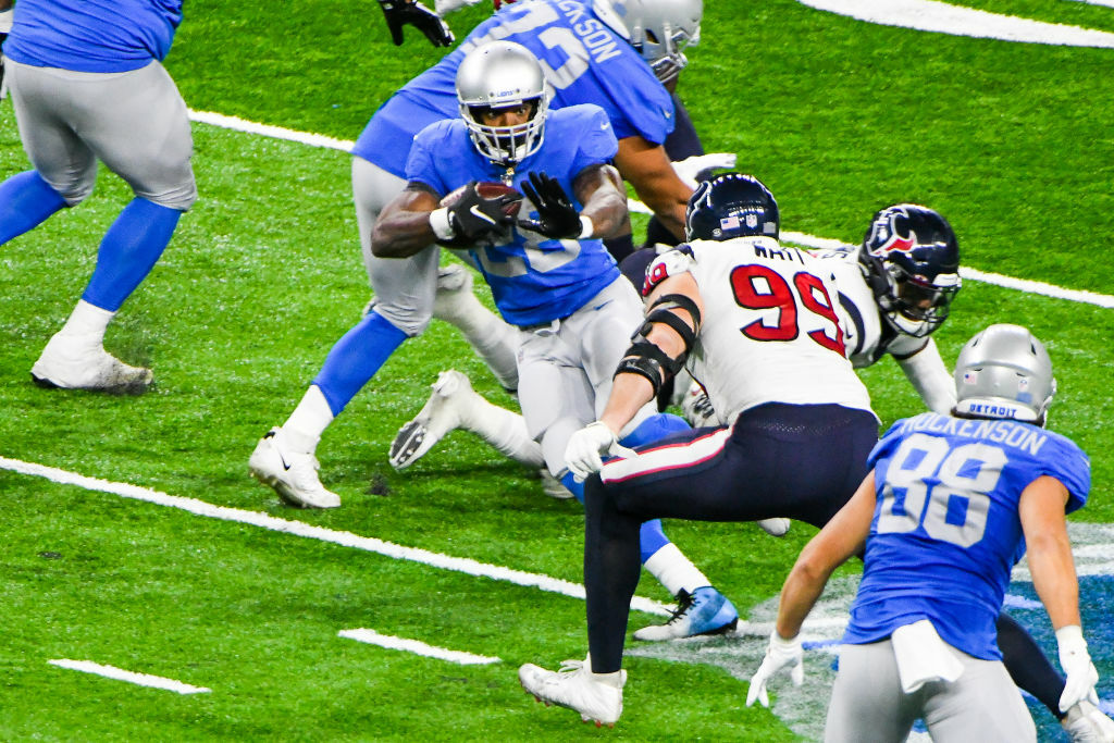 <p><b>Texans 41</b><br />
<b>Lions 25</b></p>
<p>If the kids ate in Dallas, the old heads feasted in Detroit, as Adrian Peterson found the end zone twice while J.J. Watt scored his first touchdown in six years.</p>
<p>But the real head scratcher is why the Lions still host one of the annual Thanksgiving Day games despite <a href="https://twitter.com/bomani_jones/status/1332333275503845384?s=21" target="_blank" rel="noopener">a woeful 5-16 record in such games since 2001.</a> Matt Patricia lost his job in part because he never won the showcase game in which Jim Caldwell went 3-1. The Lions don&#8217;t deserve to continue playing on Thanksgiving and Caldwell still deserves an apology.</p>

