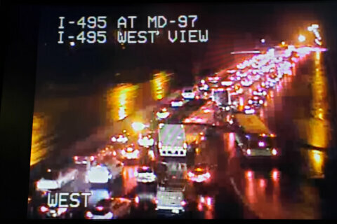 Multiple crashes, high water snarl interstate traffic in Va., Md.