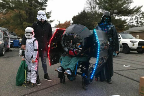 Halloween surprise turns Fairfax Co. boy’s wheelchair into a spaceship