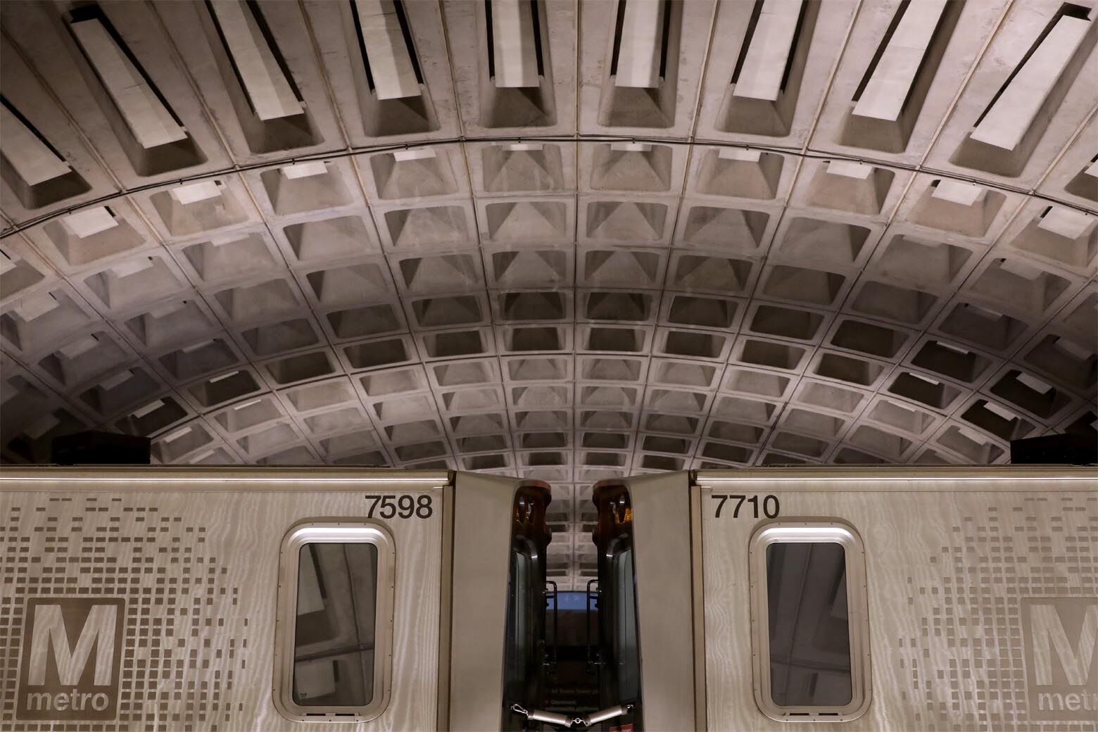 Ceiling of the Metro Center station.