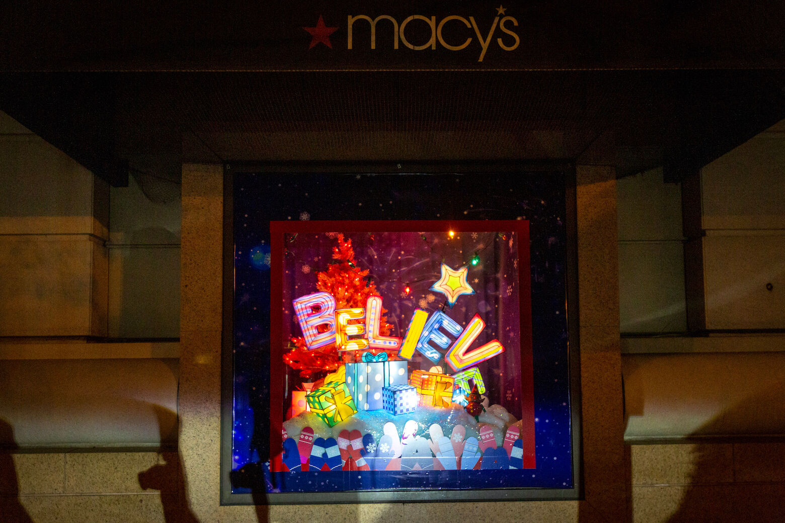 Macy's Metro Center reveals annual holiday windows theme of "Give, Love, Believe," giving thanks to first responders, essential workers, marchers for equality and the local community in Washington. 