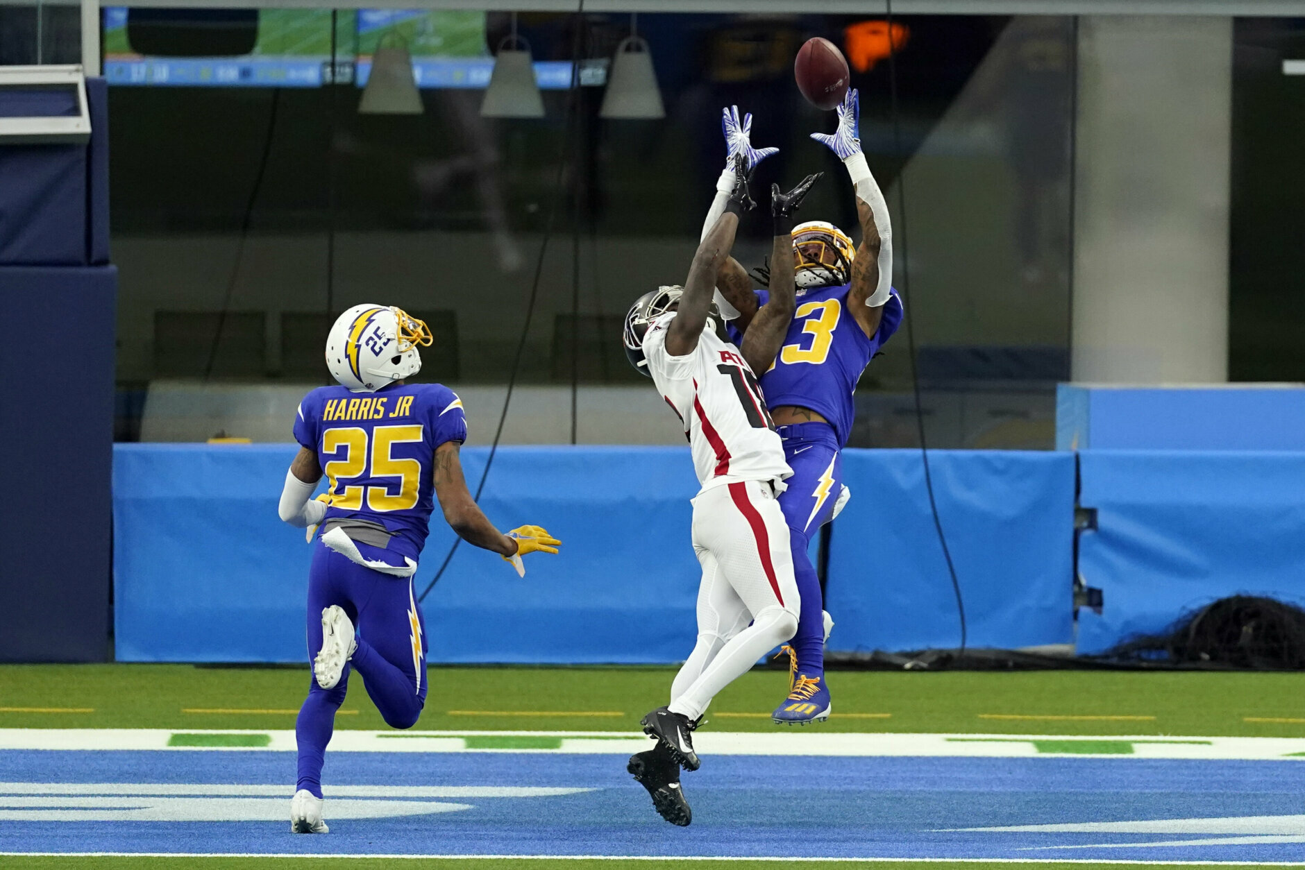 <p><b><i>Falcons 17</i></b><br />
<b><i>Chargers 20</i></b></p>
<p>At long last! <a href="https://wtop.com/gallery/nfl/2020-nfl-week-9-recap/" target="_blank" rel="noopener">I&#8217;ve been awaiting this meeting</a> between the two worst-luck franchises in the NFL, and this certainly didn&#8217;t disappoint. <a href="https://profootballtalk.nbcsports.com/2020/12/13/chargers-clock-management-costs-them-again-as-falcons-lead-17-10-at-halftime/" target="_blank" rel="noopener">The Chargers tried to blow it</a>, but the Falcons let &#8217;em off the hook by getting a better passing performance from receiver Russell Gage than their former MVP quarterback Matt Ryan. Both teams have earned their 4-9 records.</p>
