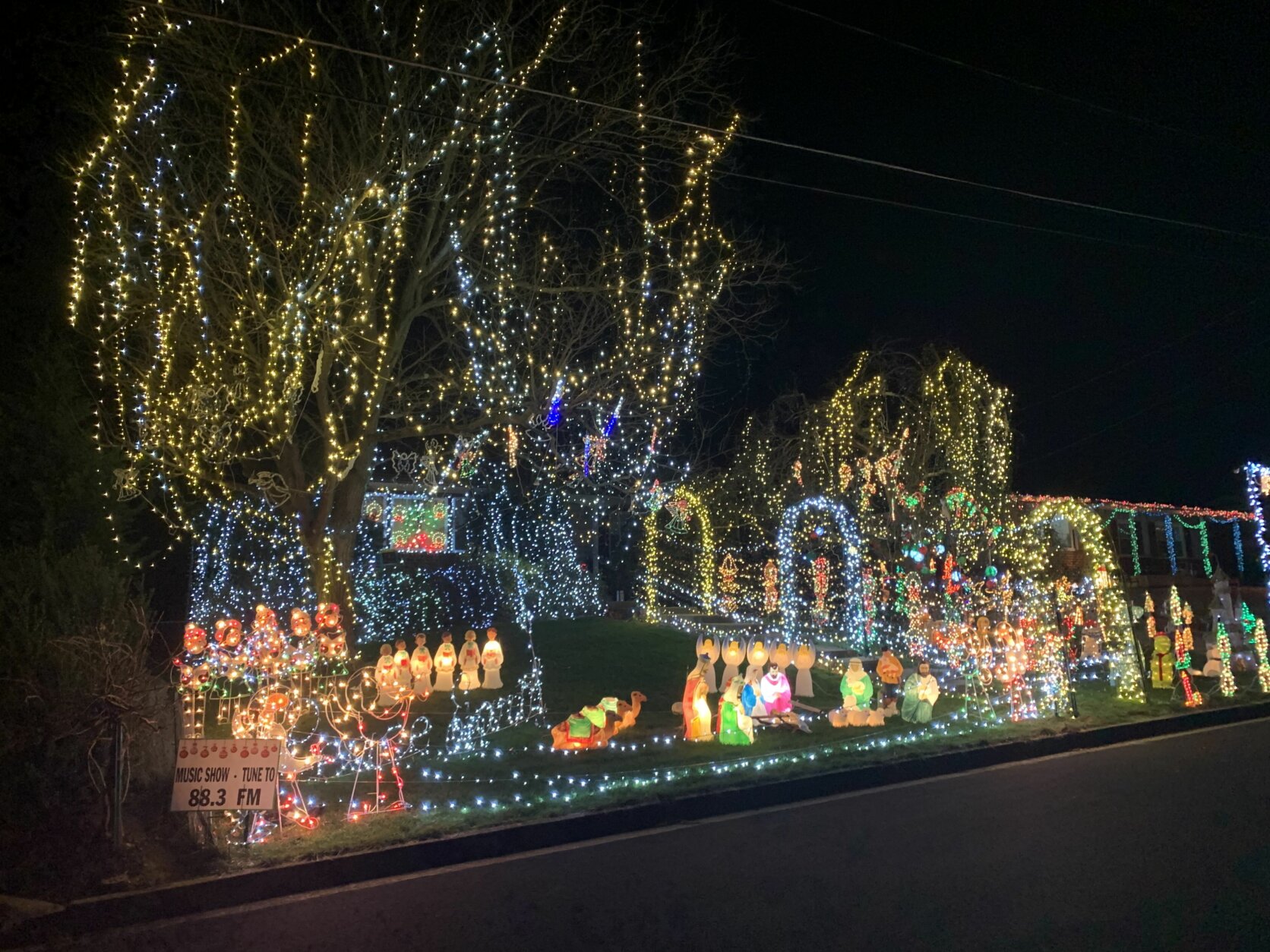 Christmas lights display