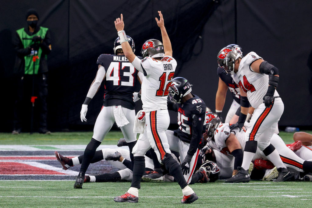 <p><em><strong>Bucs 31</strong></em><br />
<em><strong>Falcons 27</strong></em></p>
<p>Tom Brady has tortured a lot of teams but few as much as Atlanta. It&#8217;s not quite <a href="https://www.youtube.com/watch?v=xVSPsn01SqQ" target="_blank" rel="noopener">28-3 in the Super Bowl</a>, but the GOAT helped Tampa erase a 17-0 deficit and avoid a catastrophic loss that would have complicated their playoff hopes. Oh, and Brady is also one touchdown pass away from tying Jameis Winston&#8217;s single-season franchise record so his second act isn&#8217;t all bad.</p>
