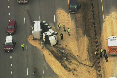 US Route 50 EB reopens after dump truck crash snarls traffic
