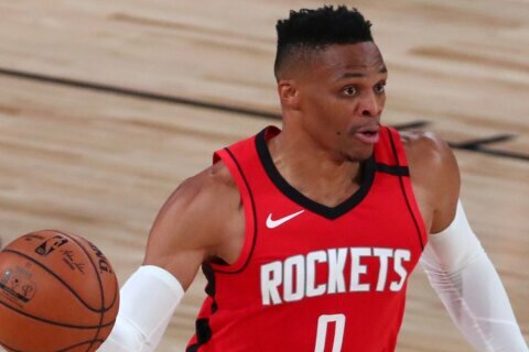 Russell Westbrook will wear No. 4 jersey for Wizards, shedding the No. 0