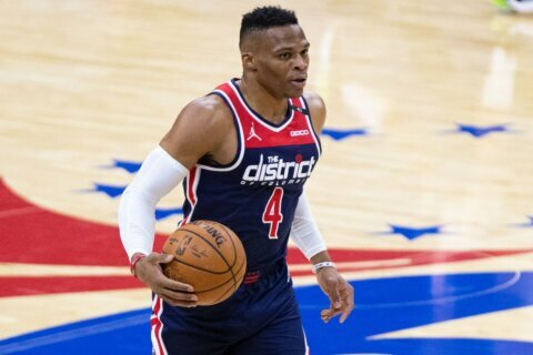 Russell Westbrook becomes first player with triple-double in Wizards debut