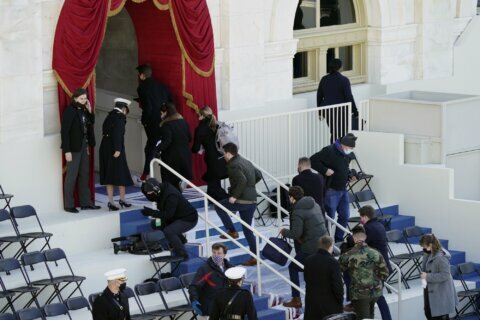 Inauguration rehearsal evacuated after fire in homeless camp