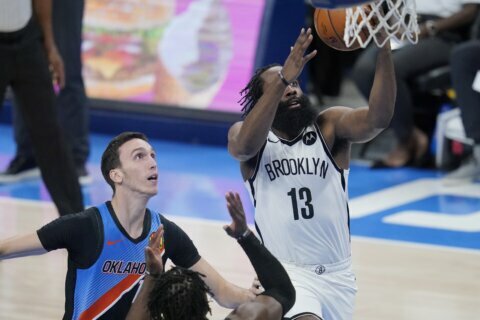 Nets’ Harden to sit out Sunday vs Westbrook, Wizards