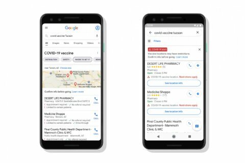 Google Maps will soon display COVID-19 vaccination sites