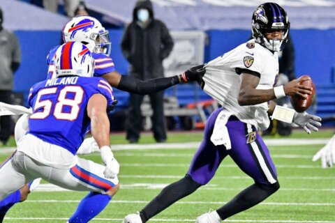 Ravens lose Lamar Jackson to concussion in playoff loss in Buffalo