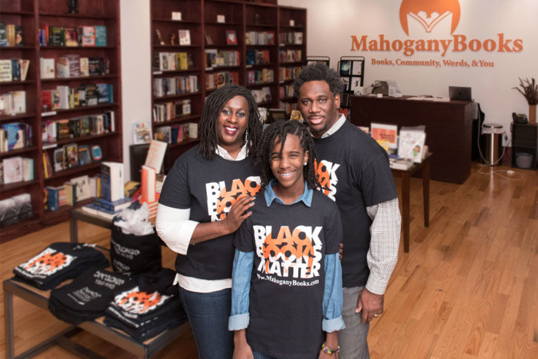 The founders of MahoganyBooks and the bookstore's namesake. From left to right, Ramunda Young, Mahogany Young and Derrick Young. (Courtesy Kea Taylor/Imagine Photography)