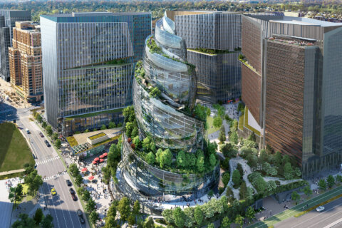 Amazon PenPlace plans in Arlington include nature-infused double helix tower