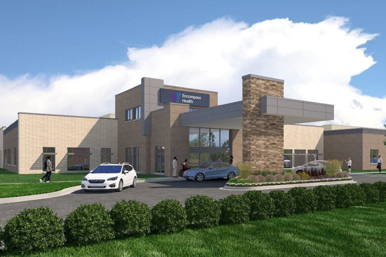 A rendering of Encompass Health's new rehab in Bowie. 