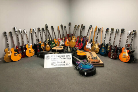 Counterfeit rock legend guitars seized at Dulles International Airport