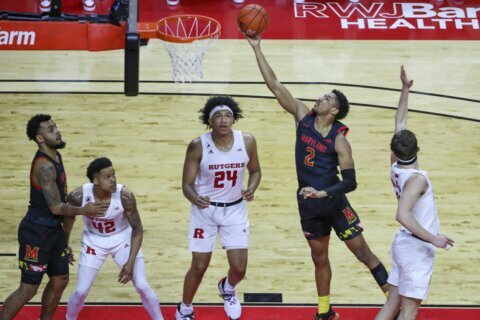Balanced Maryland tops Rutgers 68-59, 4th win in 8 days
