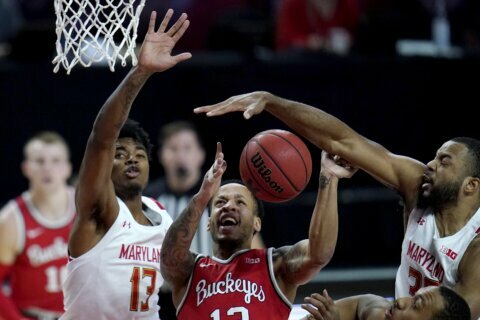 Young’s 18 points help No. 4 Ohio State top Maryland 73-65