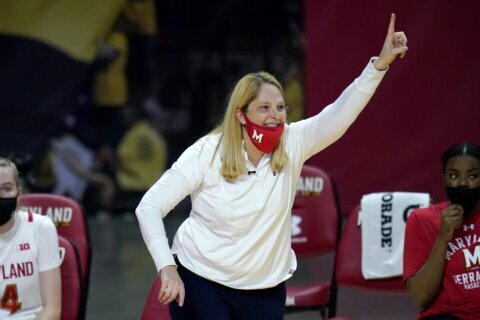 Frese gets 500th win with No. 9 Maryland, beat Huskers 95-73