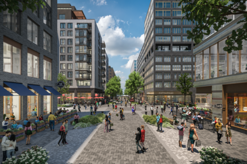Phase II of The Yards will feature a cobblestone street