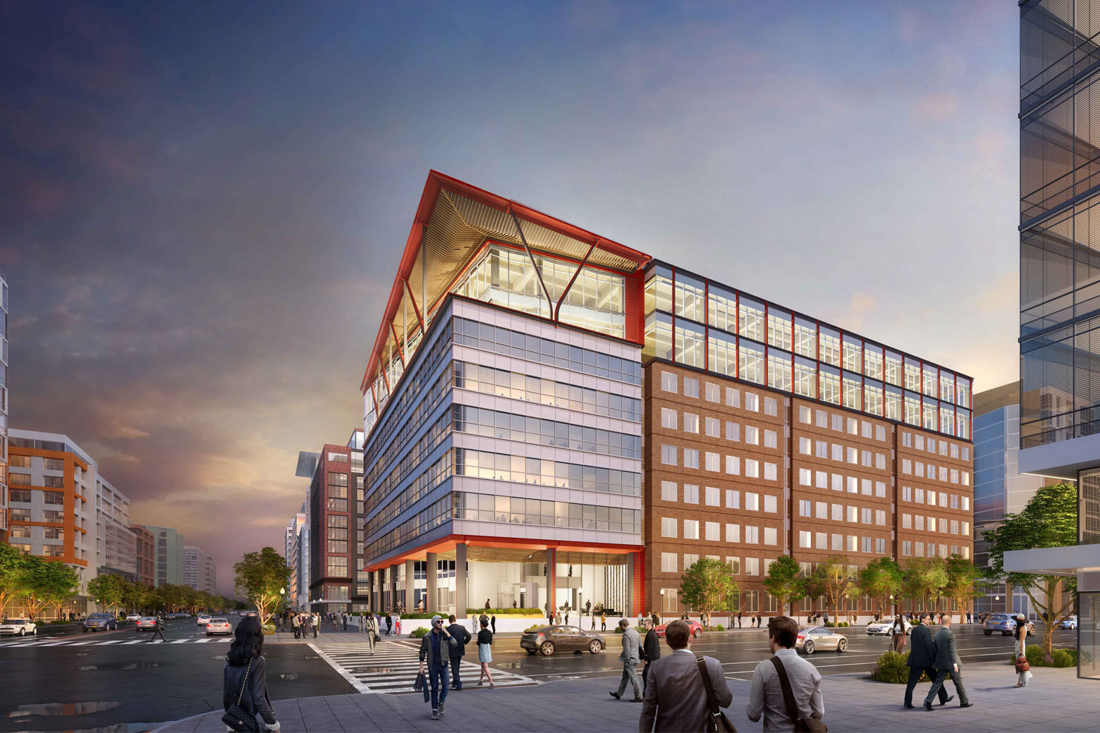 A rendering of the timber addition being constructed atop the 80 M Street SE office building in the Capitol Riverfront neighborhood. (Courtesy Maurice Harrington, Sisson Studios)