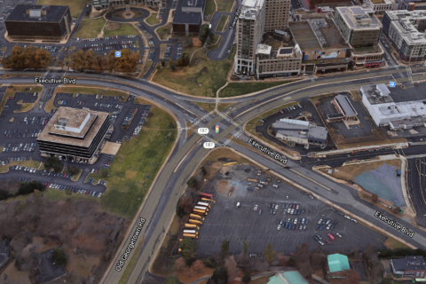 Intersection of Executive Blvd. and Old Georgetown Rd. in White Flint to close through August