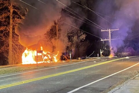 Fiery crash leaves child, adult ‘seriously’ hurt in Burtonsville