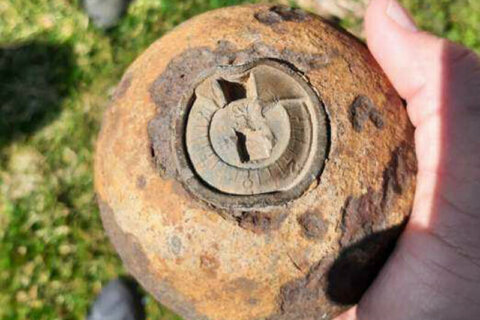 Civil War cannonball found in Frederick County