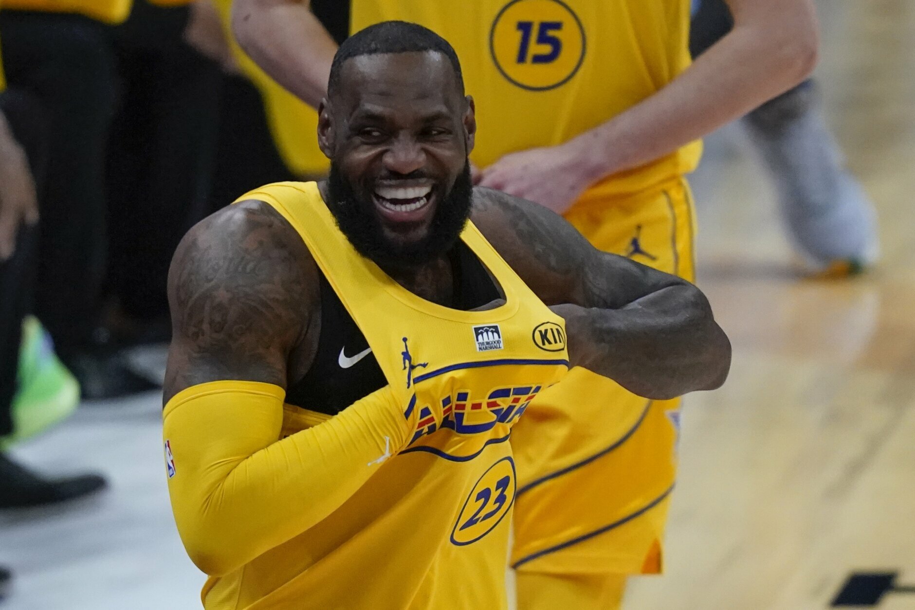 Why does LeBron James toss chalk before games? Lakers star's