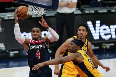 Westbrook records 16th triple-double, Wizards beat Pacers
