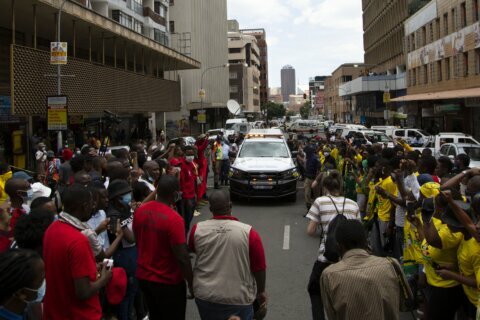 South African university students clash with police, 1 dead